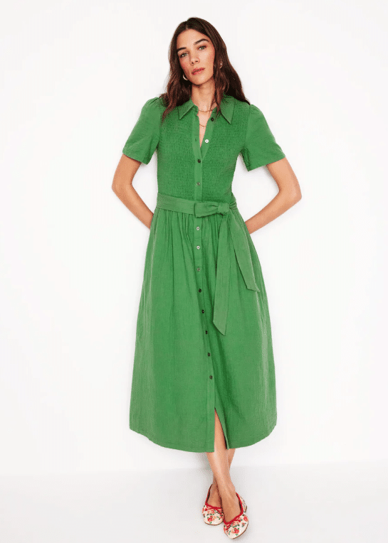 green amber shirtdress by boden