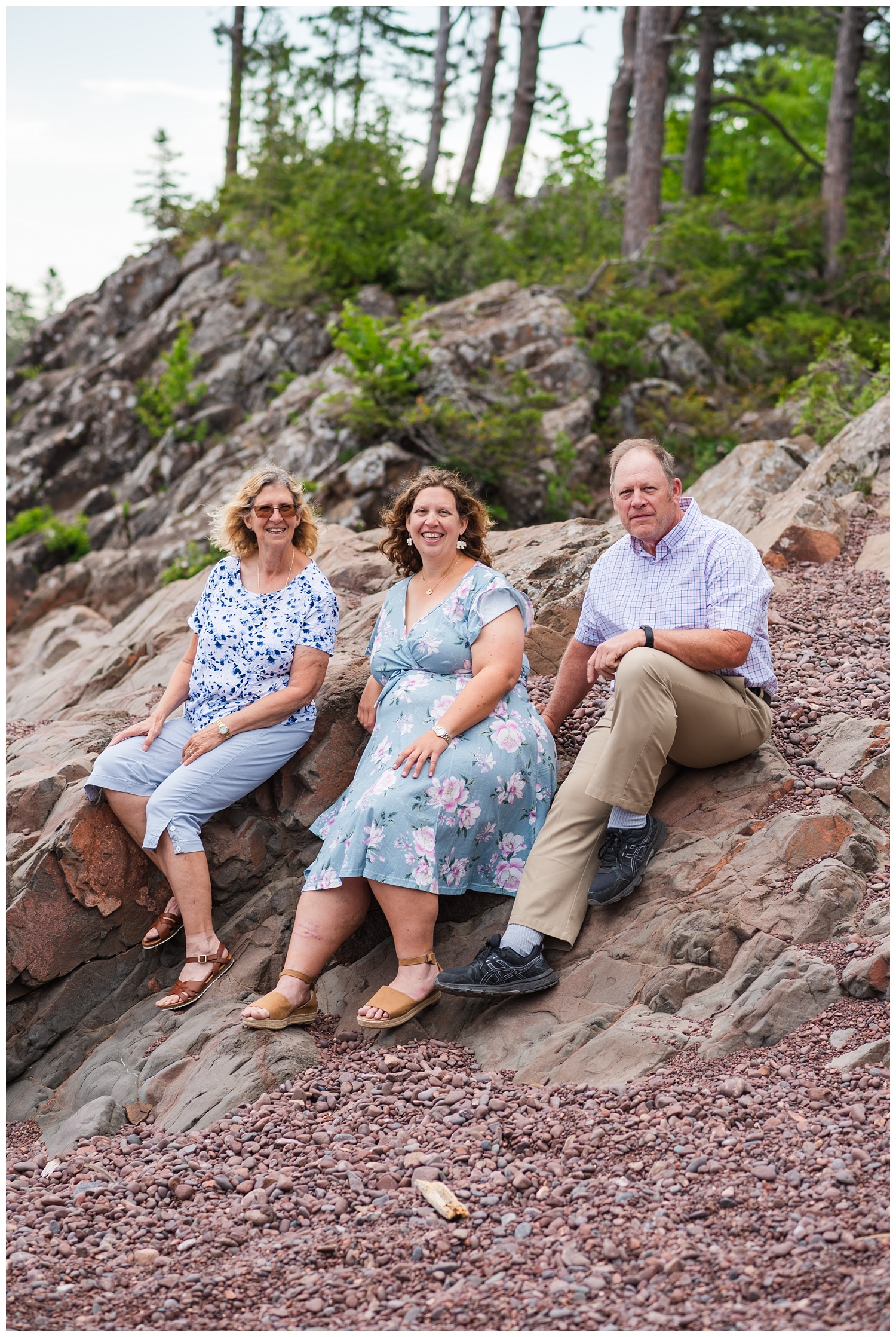 family portrait session at copper harbor michigan