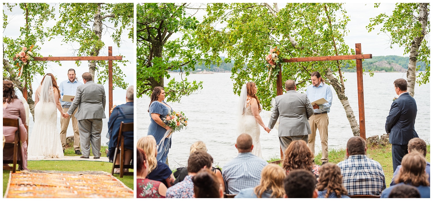 presque isle pavilion wedding on lake superior in marquette mi