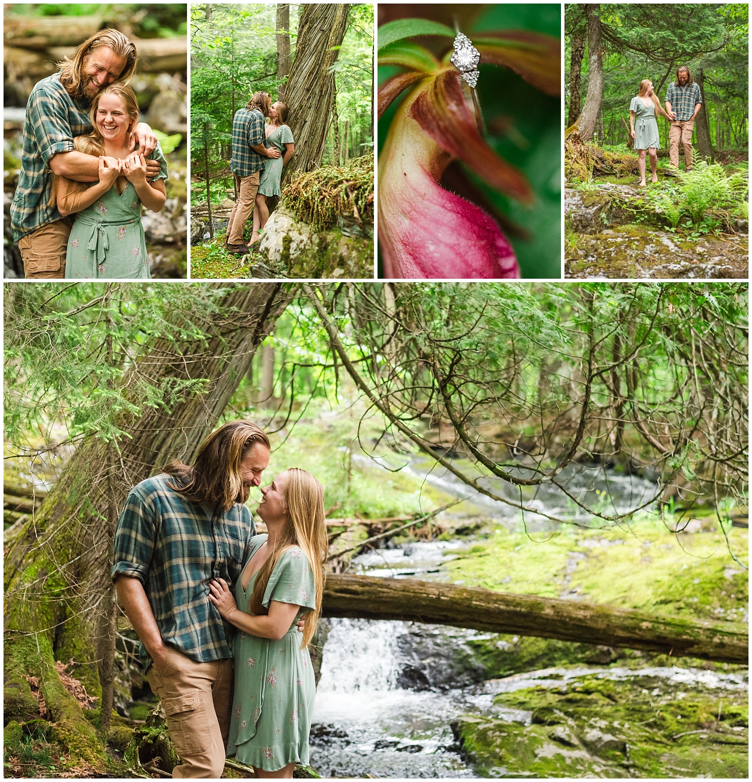 Forest Engagement Session at Taylor Creek Falls – Dave + Claire