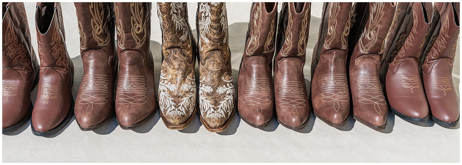 bridal party cowgirl boots western theme