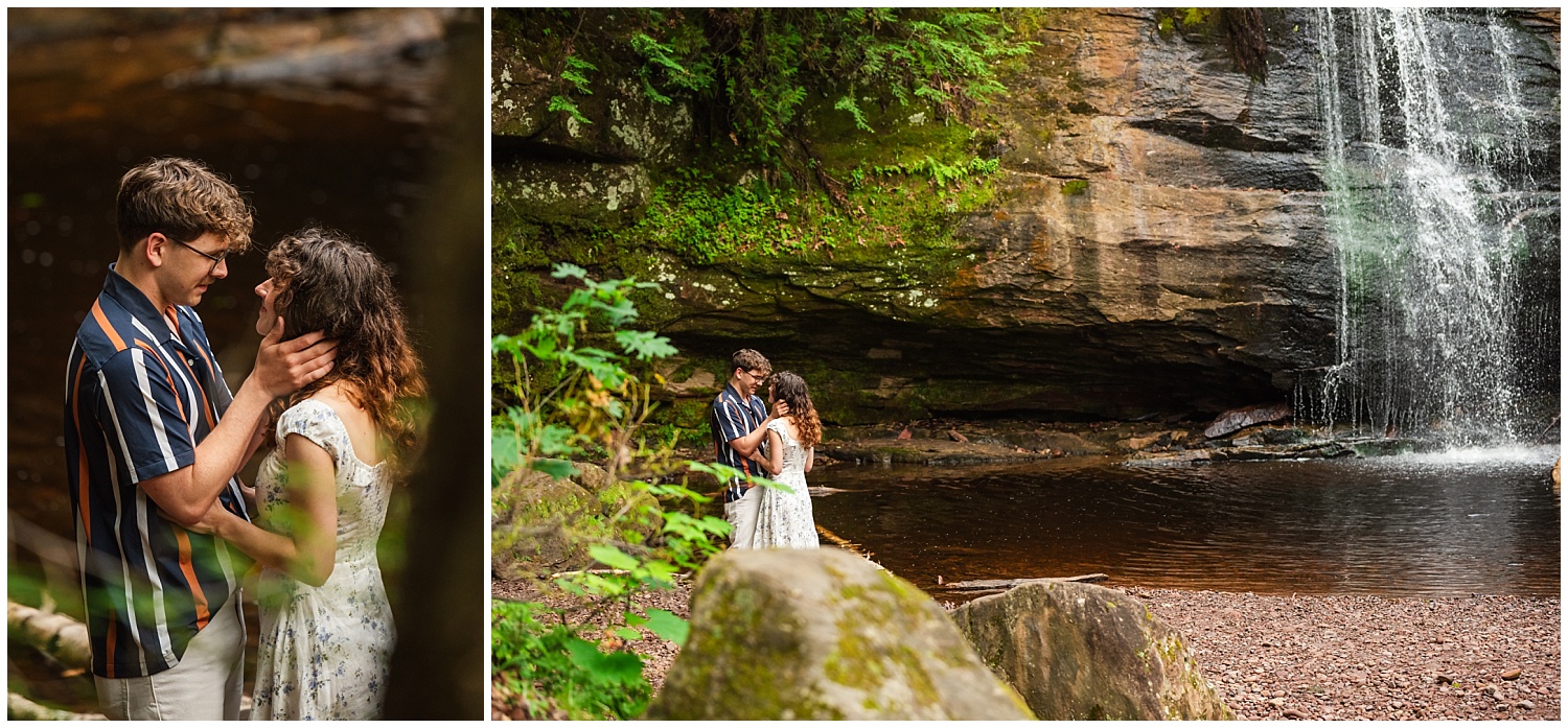 man prepares for surprise waterfall proposal in keweenaw peninsula