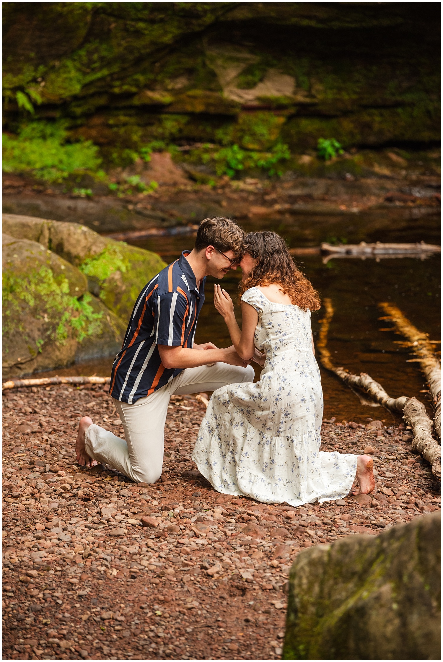 couple share tender moment after surprise proposal in upper peninsula