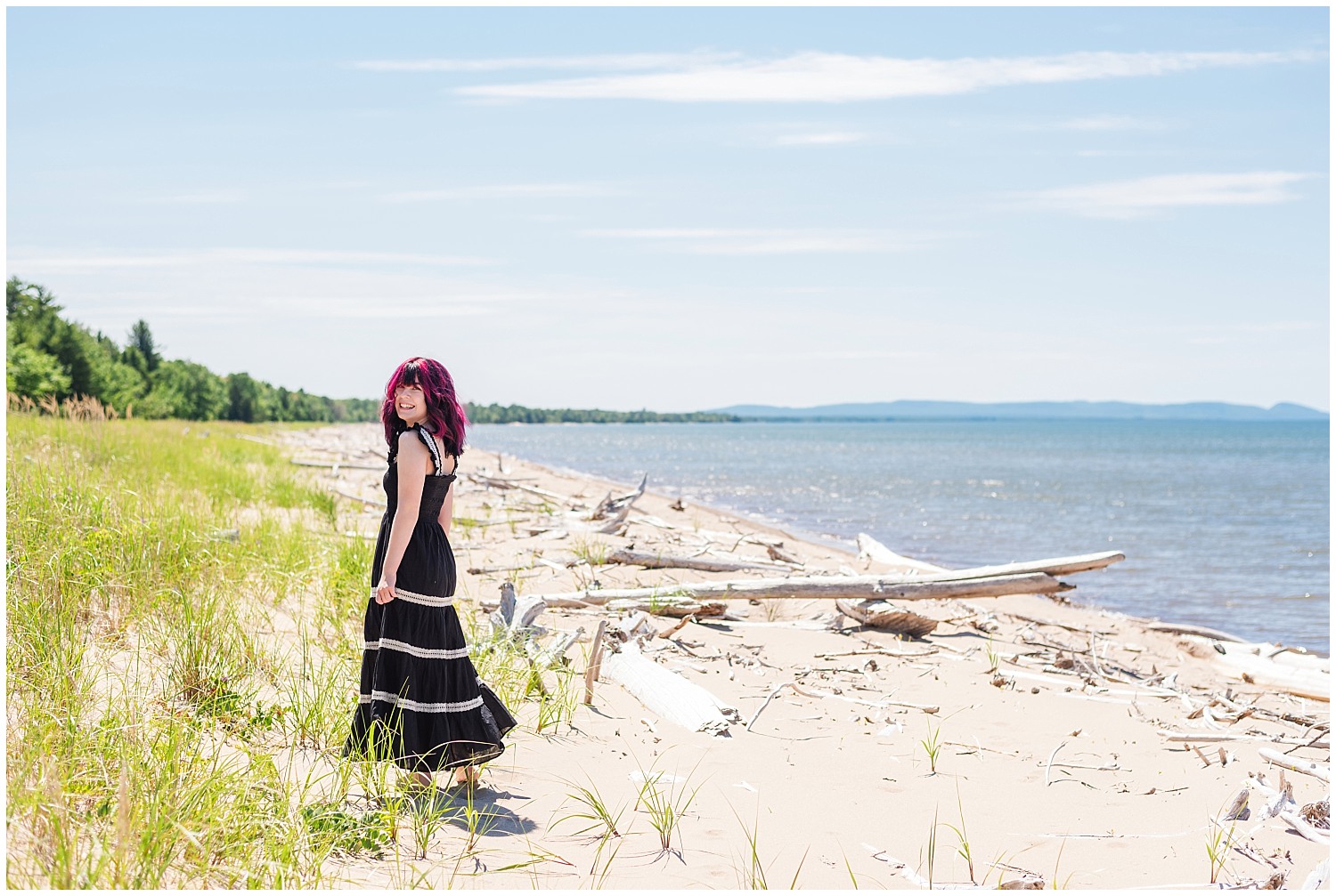 ontonagon mi senior pictures beach emma