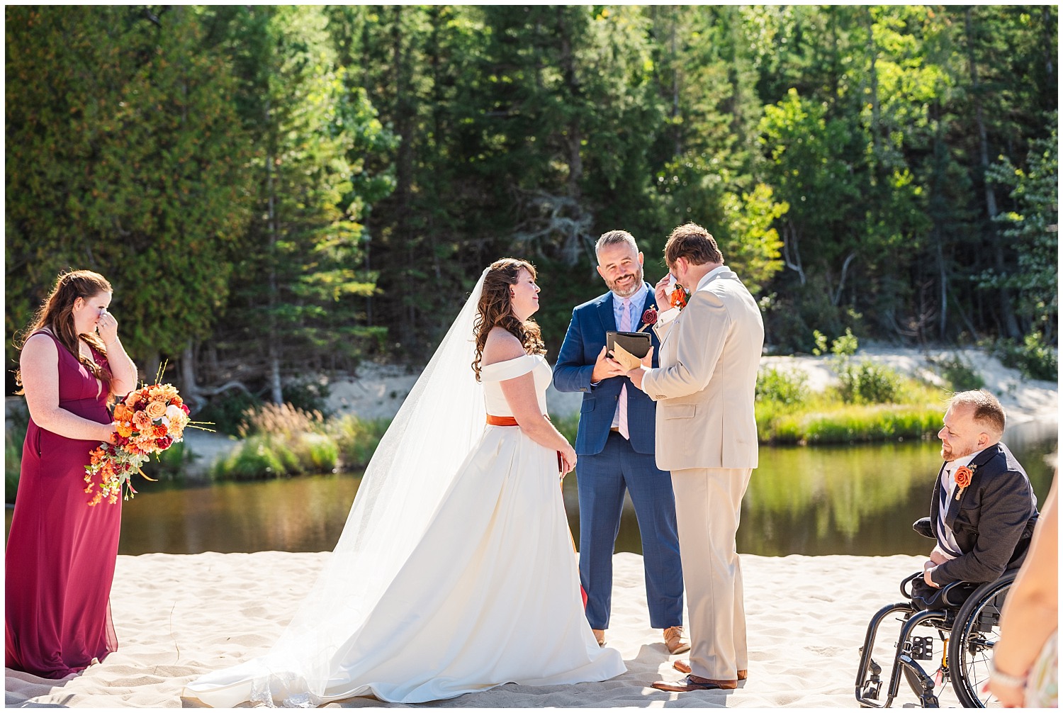intimate wedding ceremony miners beach munising mi