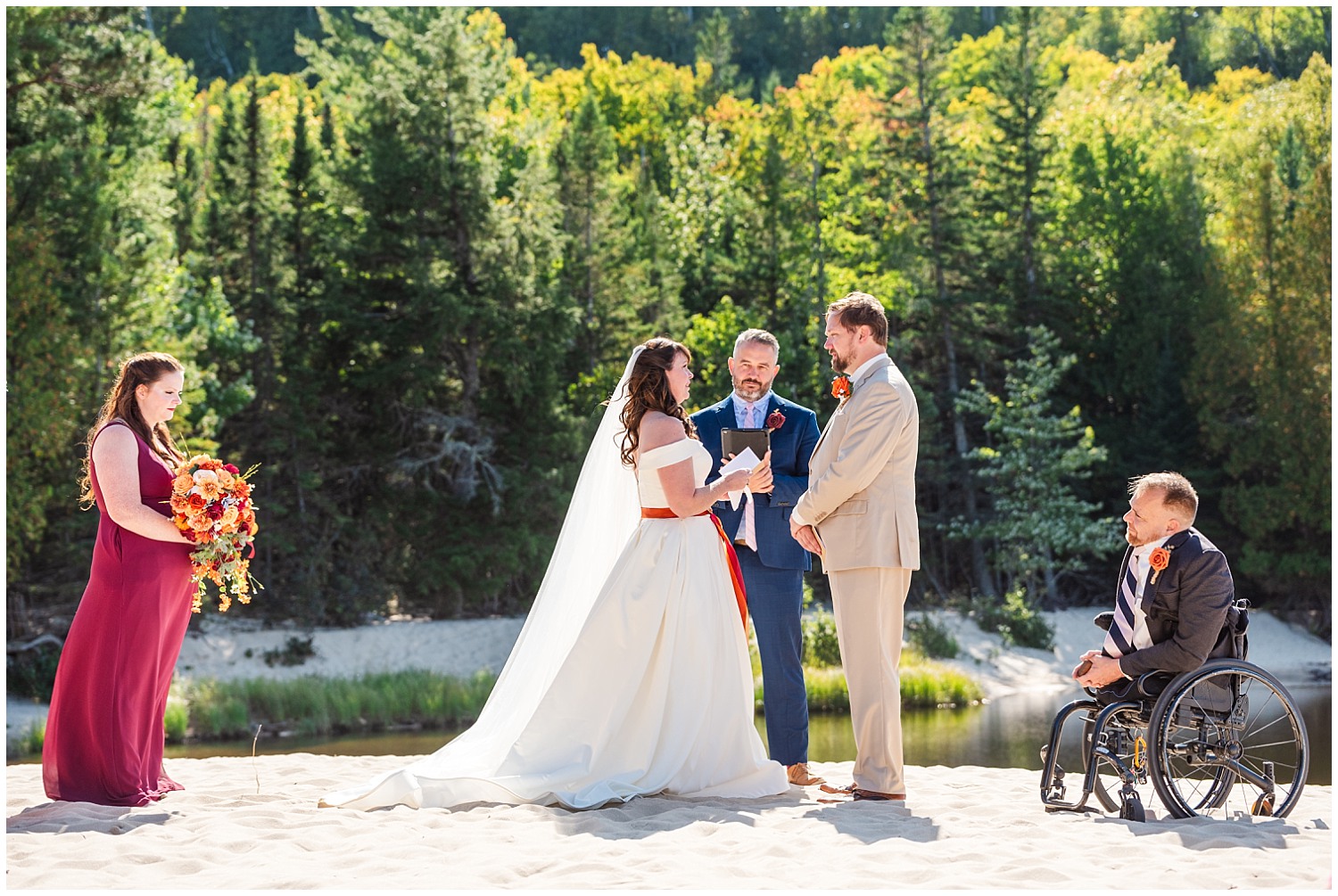 pictured rocks beach wedding