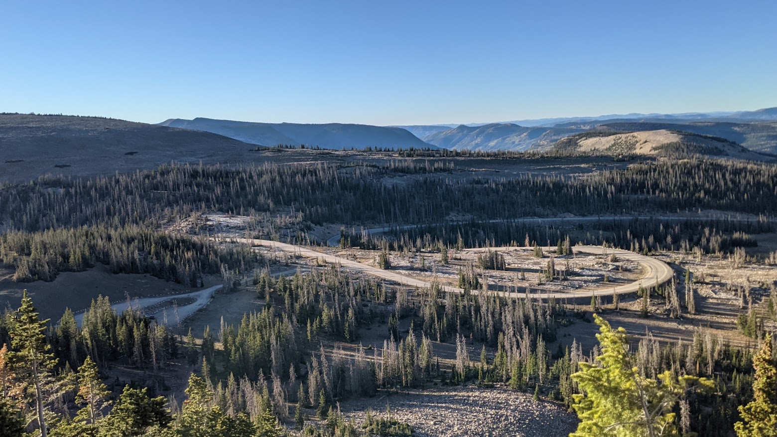 view from bald mountain switchbacks
